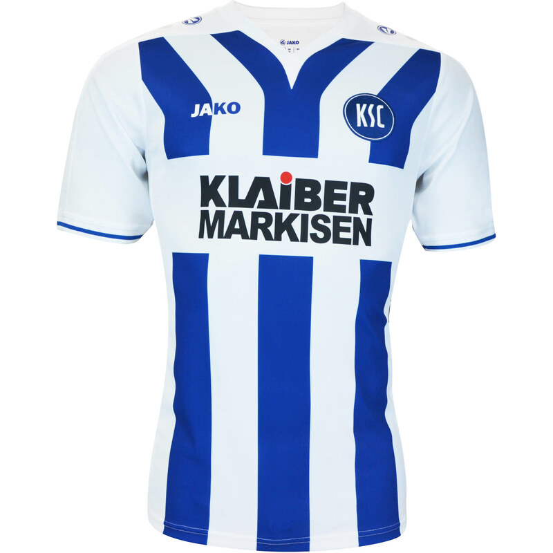 Jako: Kinder Heimtrikot Karlsruher SC Saison 2015/2016, weiss / blau, verfügbar in Größe 152