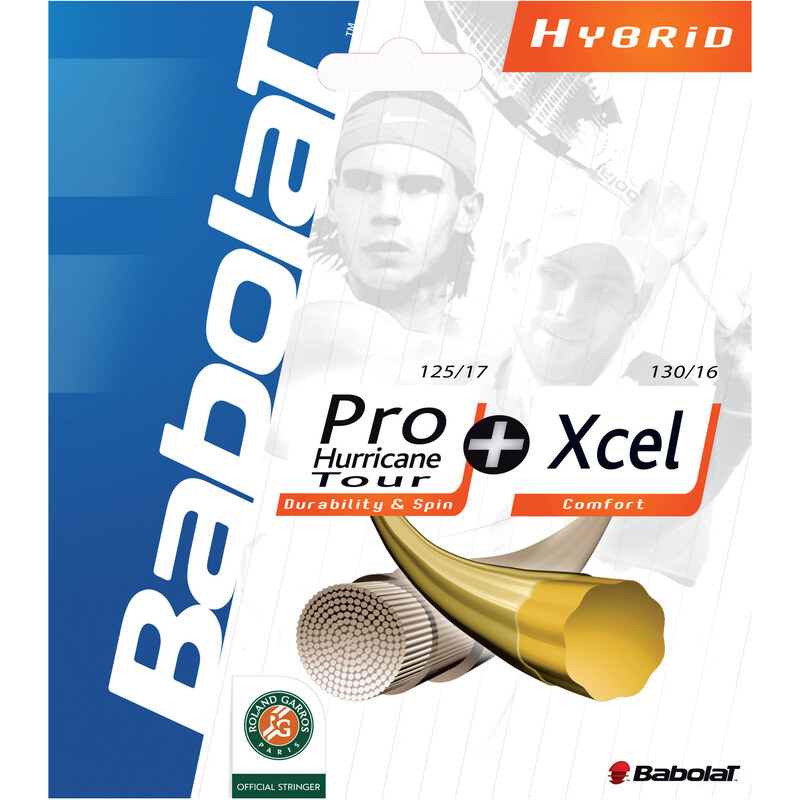 Babolat: Tennissaiten Hybrid Pro Hurricane Tour 130 XCEL 130, verfügbar in Größe 130