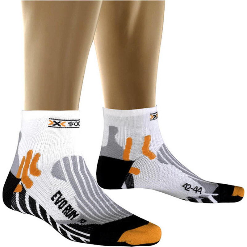 X-Socks: Unisex Laufsocke Evo Run, weiss, verfügbar in Größe 35-38,39-41,42-44,45-47