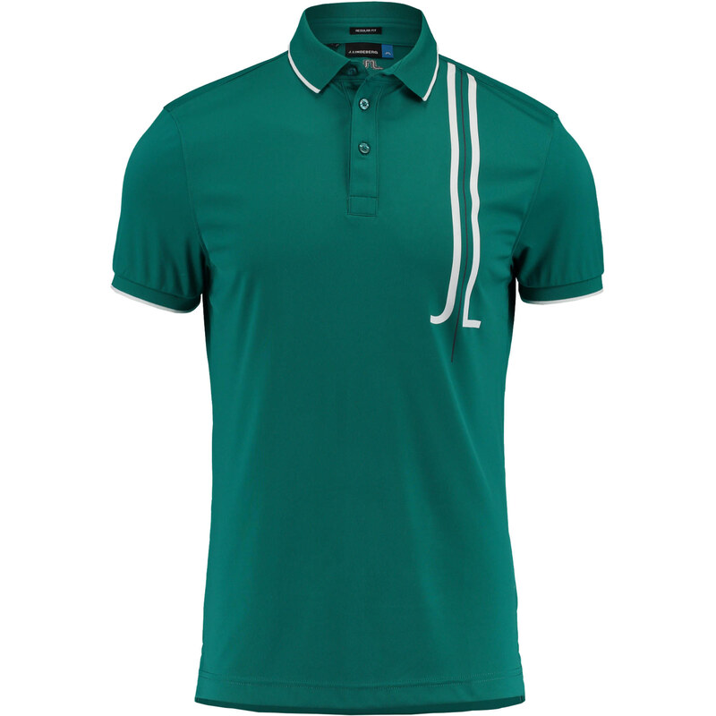 J.Lindeberg: Herren Polo-Shirt TYR Regular TX Jersey Kurzarm, grün, verfügbar in Größe S