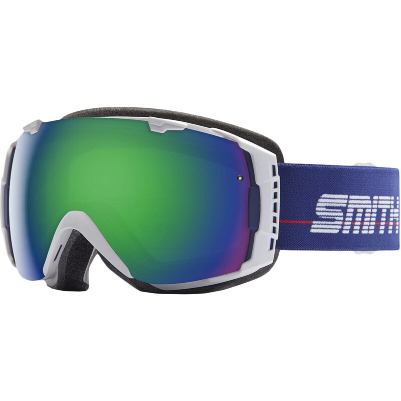 Smith: Ski- und Snowboardbrille I/O white archive 1989/green Sol X Mirror, blau