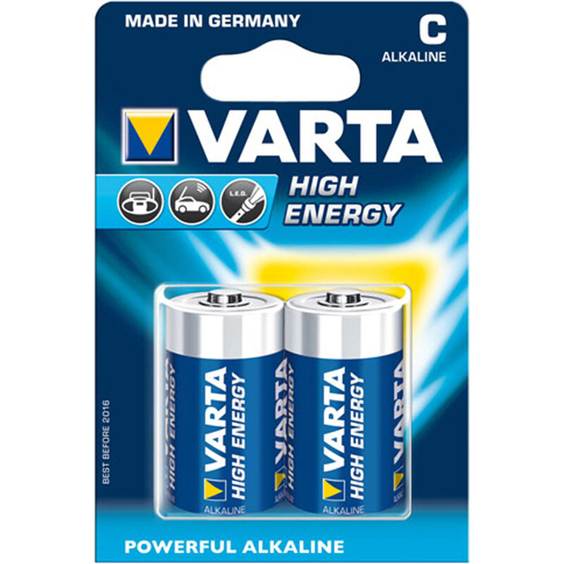 Varta: Baby Alkaline C Batterien High Energy - 2 Stück, blau