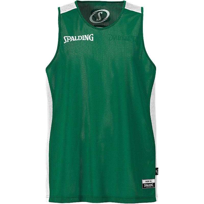Spalding: Herren Basketballshirt Essential Reversible Shirt, grün, verfügbar in Größe XXS,M,3XL