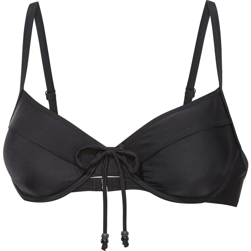 Hot Stuff: Damen Bikini Oberteil Bügel Top B/C-Cup, schwarz, verfügbar in Größe 36B,36C,38B,42B,42E,36D,40D,42D,38D,36E,38E,40E