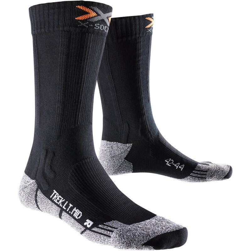 X-Socks: Herren Wandersocken Xtra Light mid, schwarz/grau, verfügbar in Größe 45/47,39/41,35/38,42/44
