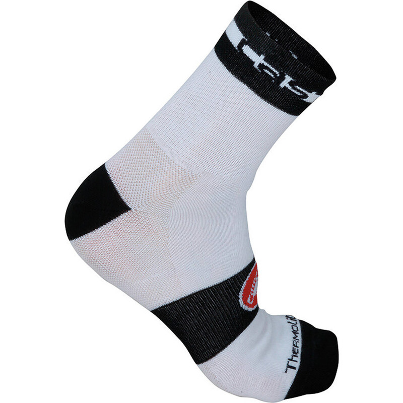 Castelli: Herren Radsocken Thermolite 9 Socks, weiss, verfügbar in Größe S/M
