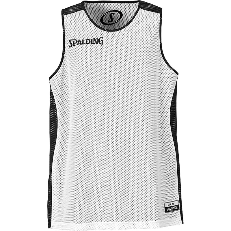 Spalding: Herren Basketballshirt Essential Reversible Shirt, schwarz, verfügbar in Größe XXL
