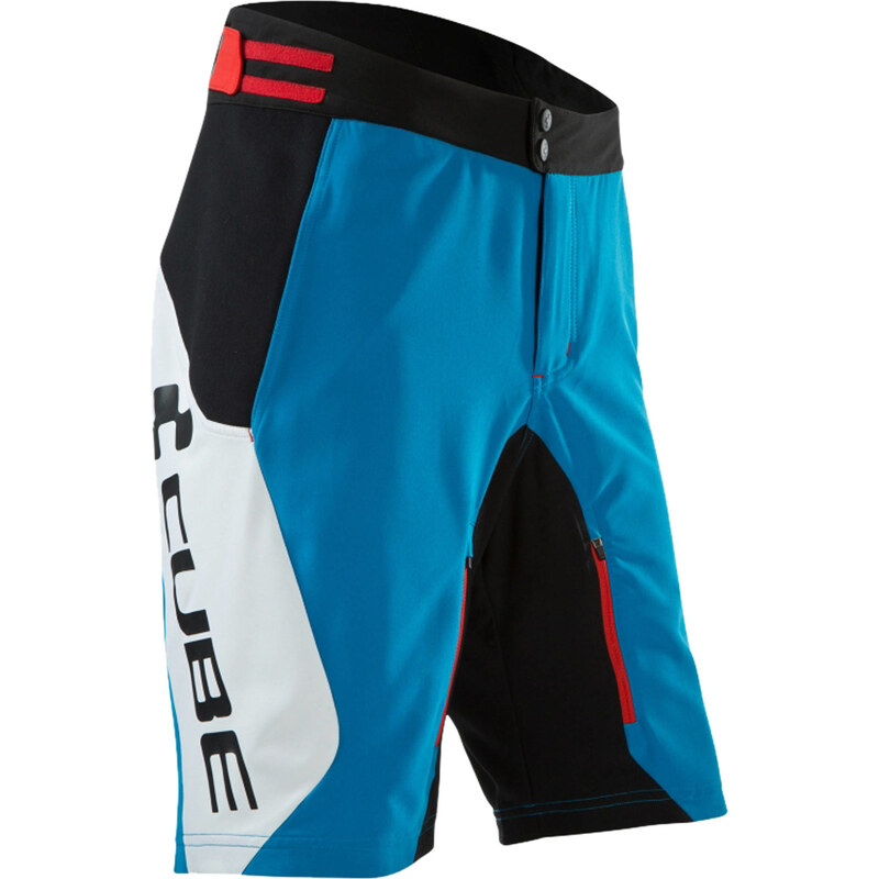 Cube: Herren Mountainbikeshorts Teamline Shorts, weiss / schwarz, verfügbar in Größe XXL