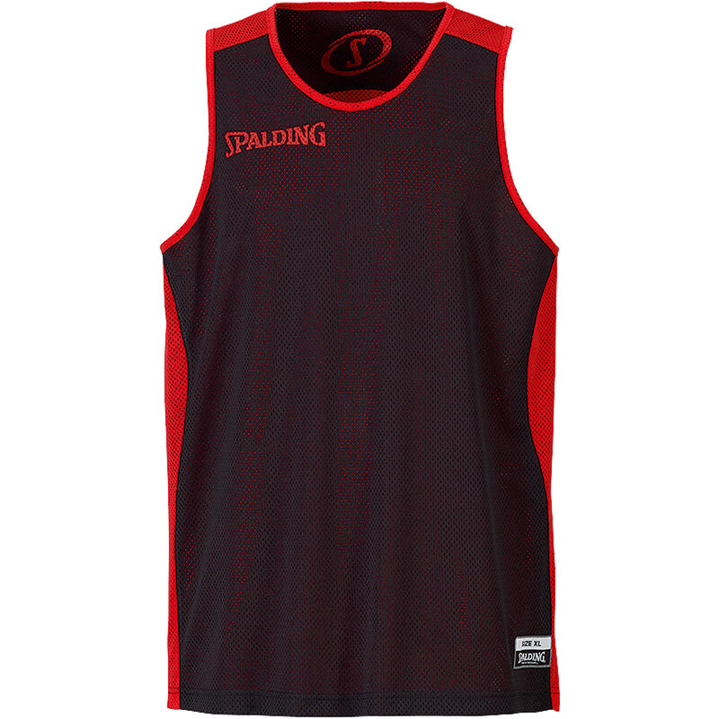Spalding: Herren Basketballshirt Essential Reversible Shirt, rot, verfügbar in Größe XXL,3XL