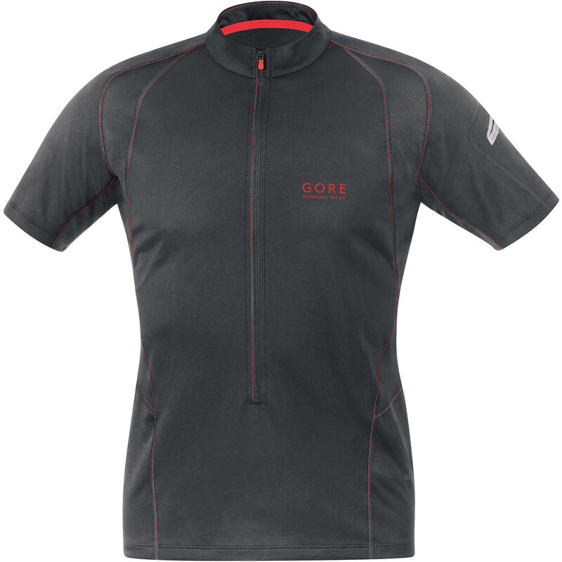 Gore Running Wear: Herren Laufshirt Magnitude 2.0 Zip Shirt, schwarz, verfügbar in Größe M