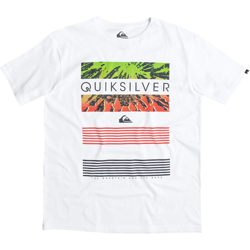 Quiksilver: Herren T-Shirt Classic Line Up, weiss, verfügbar in Größe S