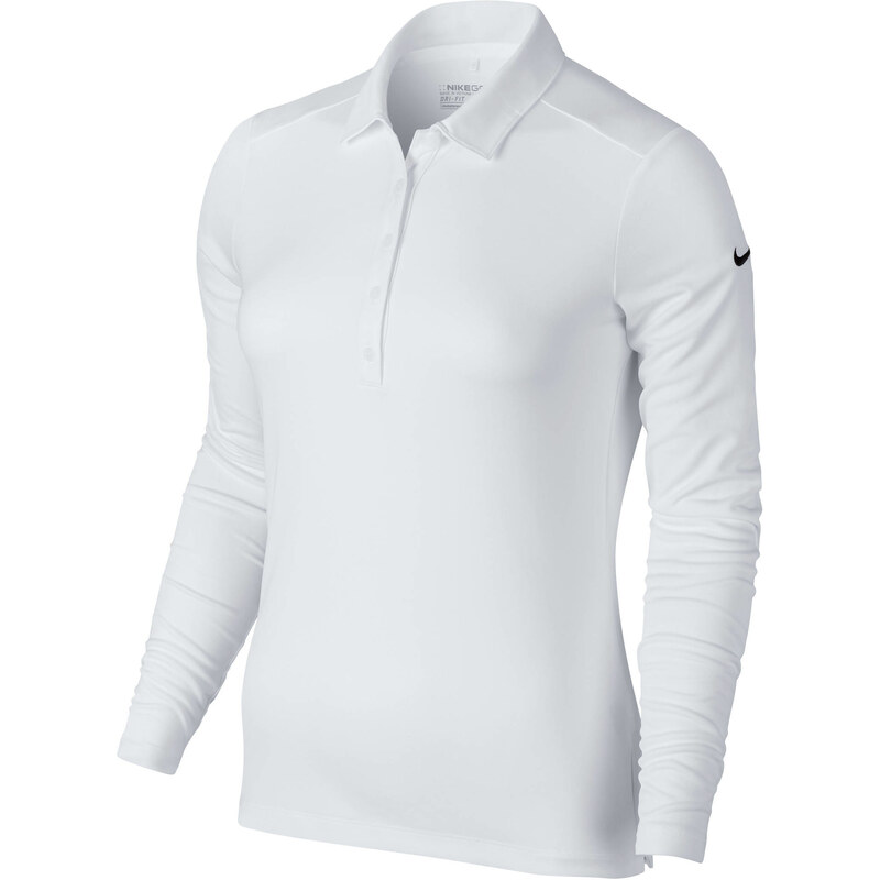 NIKE GOLF: Damen Golf Polo-Shirt Victory Langarm, weiss, verfügbar in Größe XL