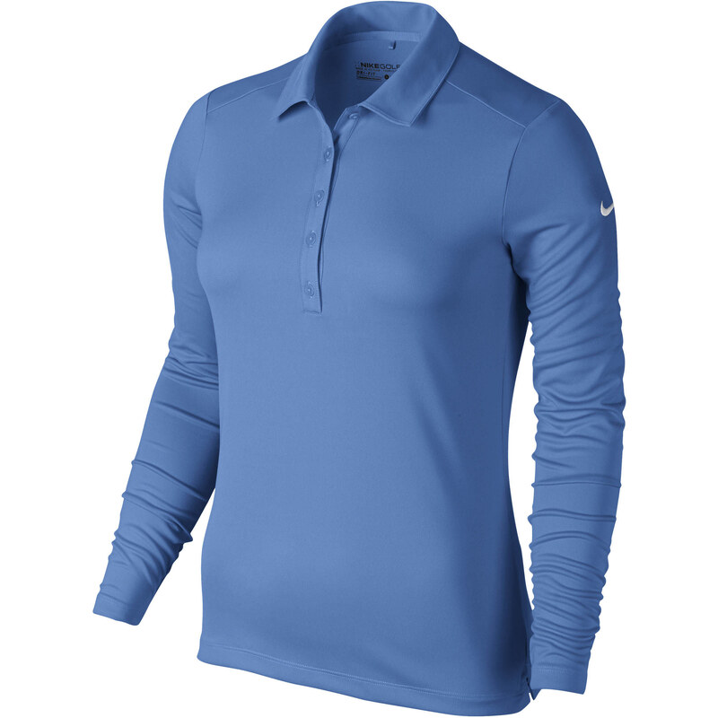 NIKE GOLF: Damen Golf Polo-Shirt Victory Langarm, hellblau, verfügbar in Größe XL