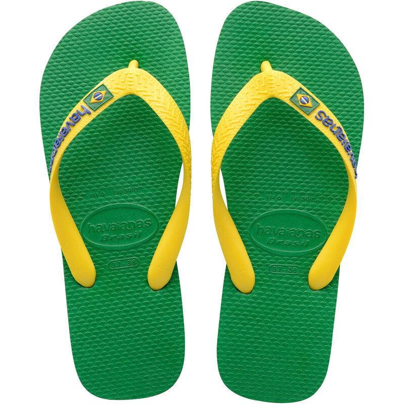 Havaianas: Herren Sandalen / Zehensandalen Brasil Logo, grün, verfügbar in Größe 39/40