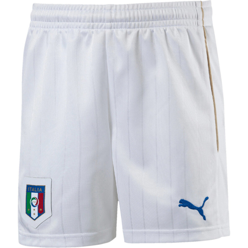Puma: Kinder Fußballshorts Figc Replica Shorts Italien EM 2016, weiss / blau, verfügbar in Größe 164,140,152,128,176