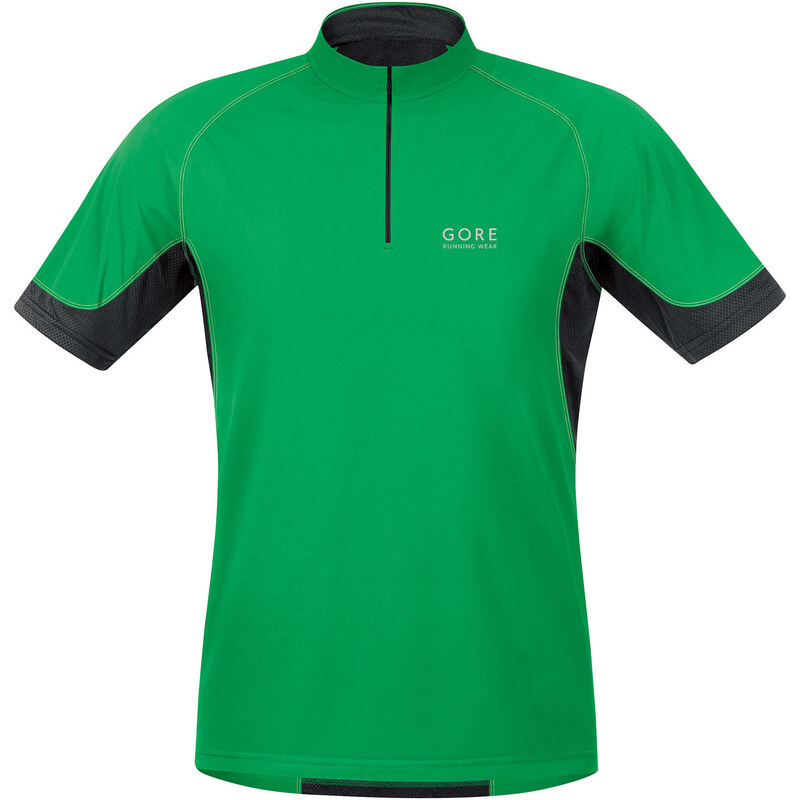 Gore Running Wear: Herren Laufshirt X-Running 2.0 Zip Shirt, grün, verfügbar in Größe M