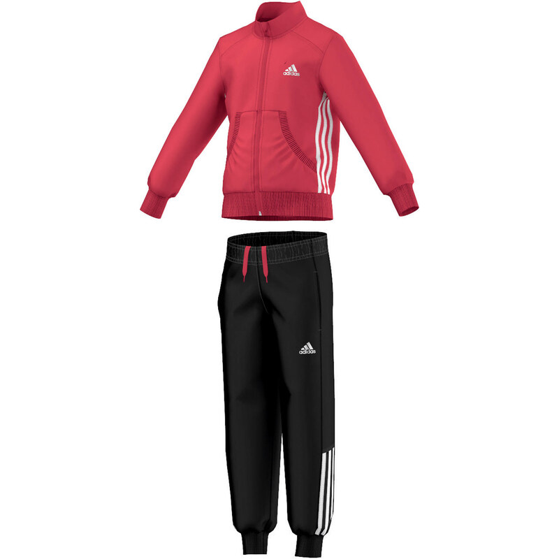 adidas Performance: Girls Trainingsanzug Essentials Tracksuit, rot, verfügbar in Größe 116