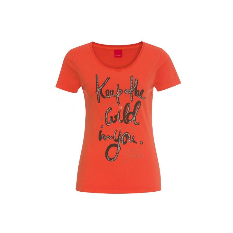 Livre Damen Shirt figurbetont, orange