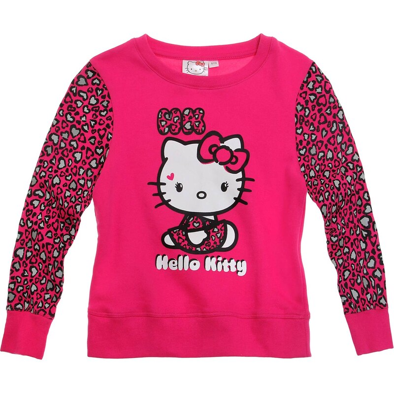 Hello Kitty Sweatshirt pink in Größe 104 für Mädchen aus 80% Baumwolle 20% Polyester