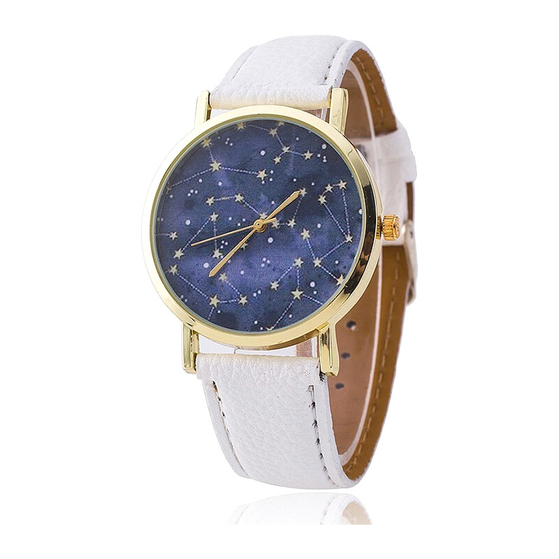 Lesara Armbanduhr mit Sternbild-Motiv - Weiß