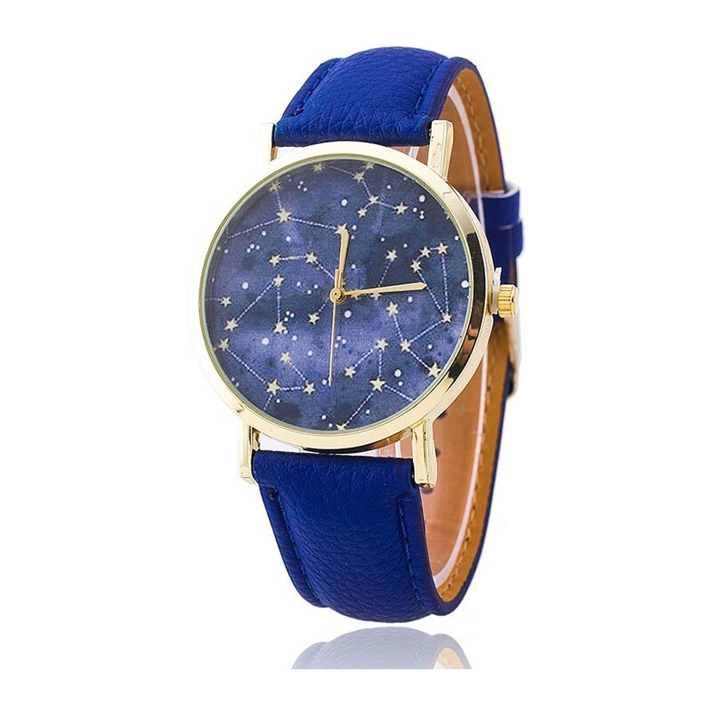 Lesara Armbanduhr mit Sternbild-Motiv - Blau