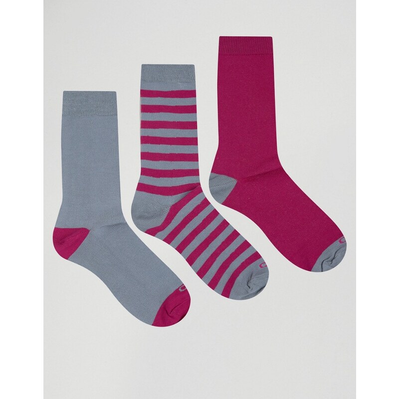 Ciao - Italy - Socken im 3er-Set aus Modalbaumwolle in Grau und Rosa - Grau