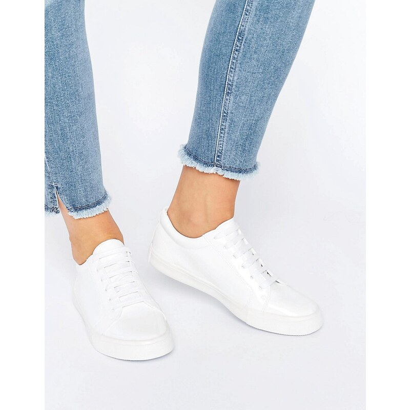 Glamorous - Weiße Lack-Sneaker - Weiß