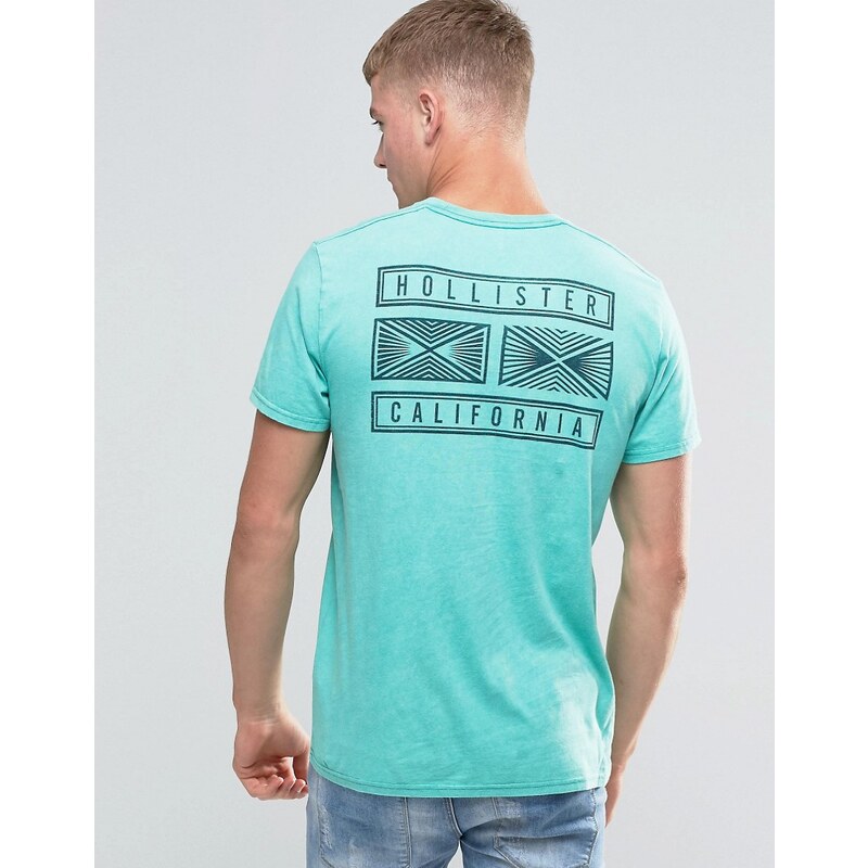 Hollister - T-Shirt in klassischer, regulärer Passform mit Hollister California-Print auf der Rückseite - Grün