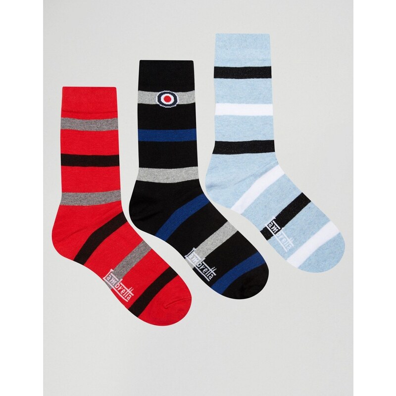 Lambretta Socks - Socken im 3er-Set - Schwarz
