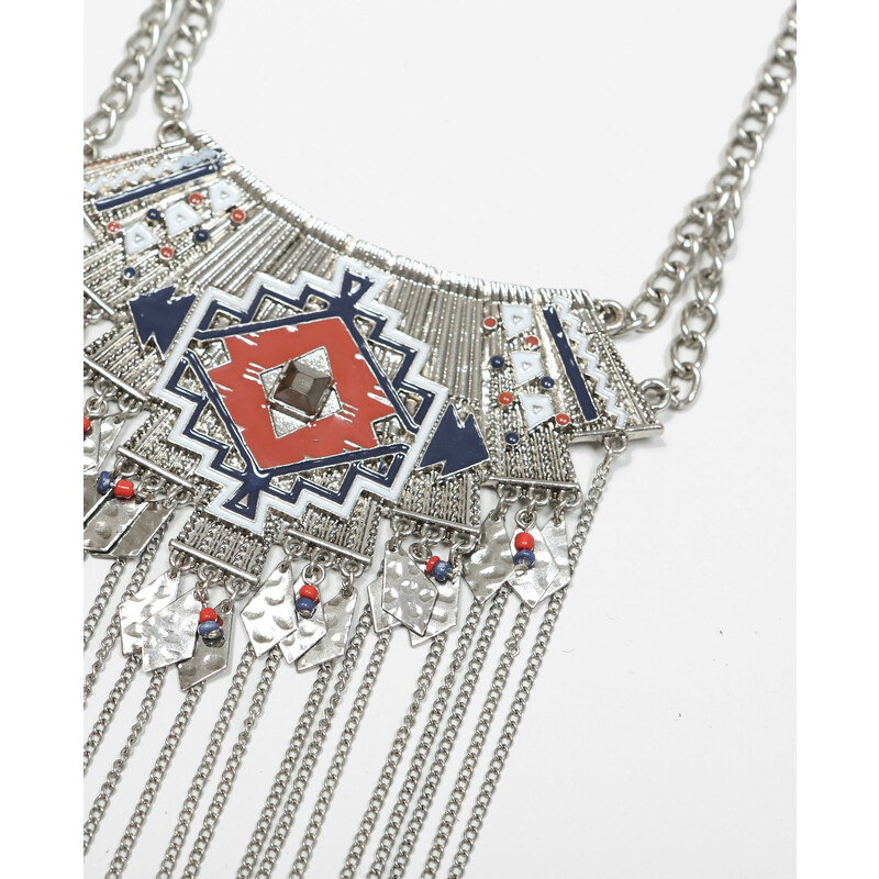 Halskette im Ethno-Stil Silberig, Größe 00 -Pimkie- Mode für Damen