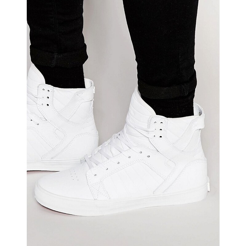 Supra - Skytop - Klassische Leder-Sneaker - Weiß