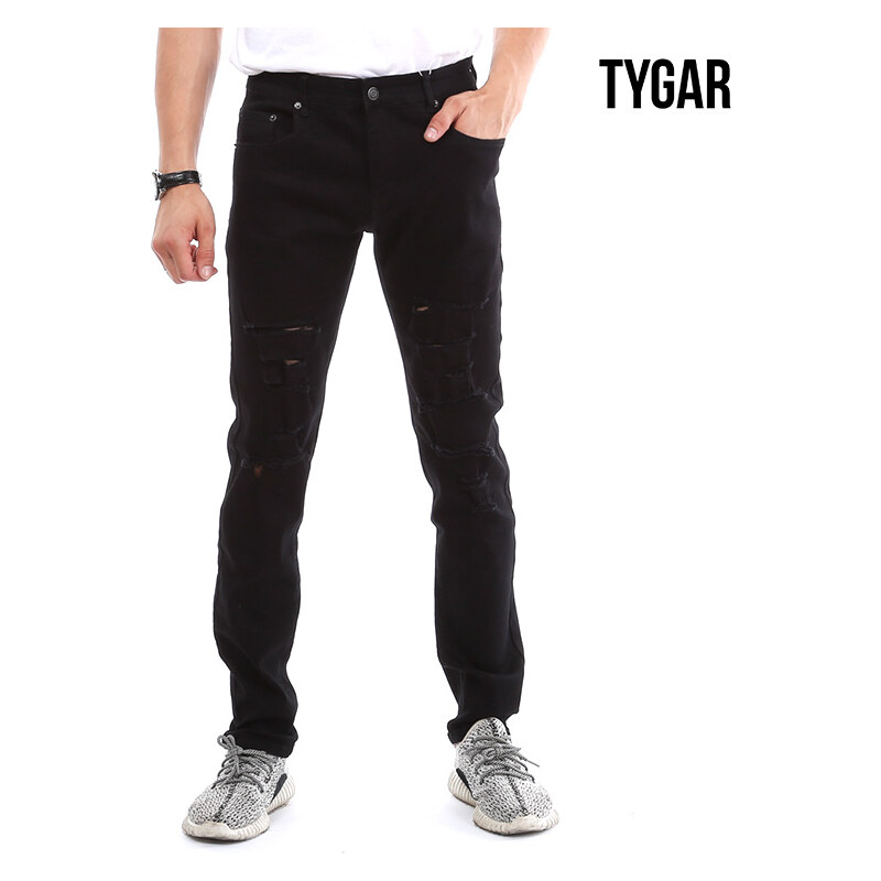 Tygar Slim Fit-Jeans im Destroyed-Style - W30-L32