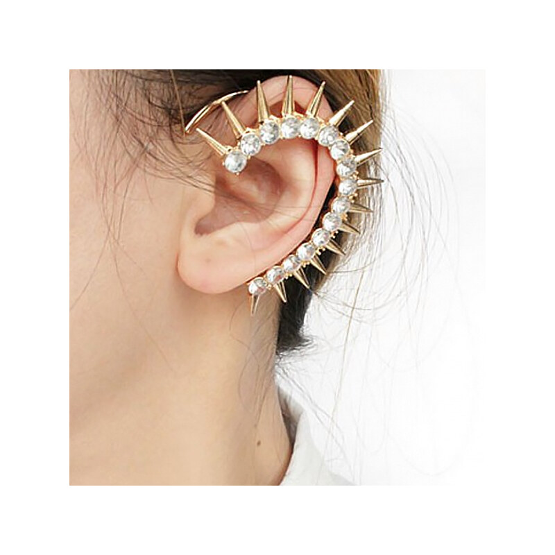 Lesara Ear-Cuff mit Nieten & Kristallen