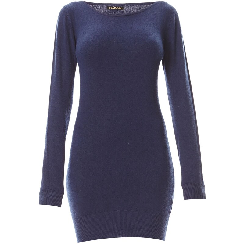 CC Fashion Kleid Pullover - marineblau