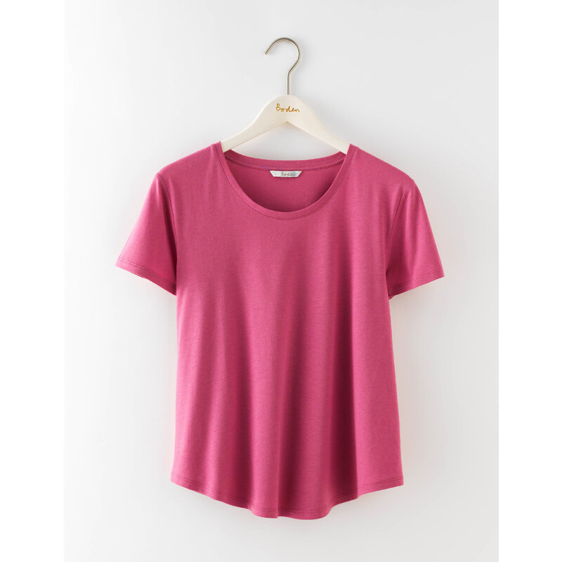Superweiches, schwingendes T-Shirt Pink Damen Boden