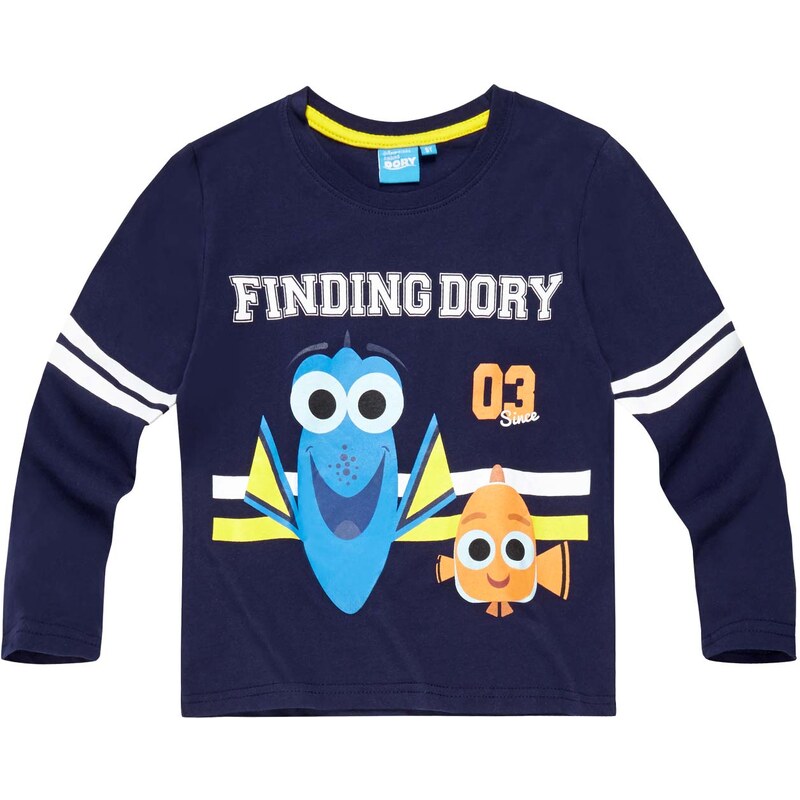 Disney Findet Dorie Langarmshirt marine blau in Größe 98 für Jungen aus 100% Baumwolle