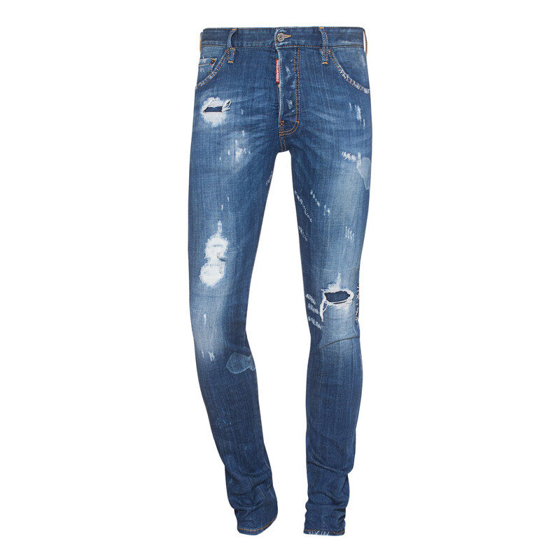 DSQUARED2 Cool Guy Destroy Stitching Blue
