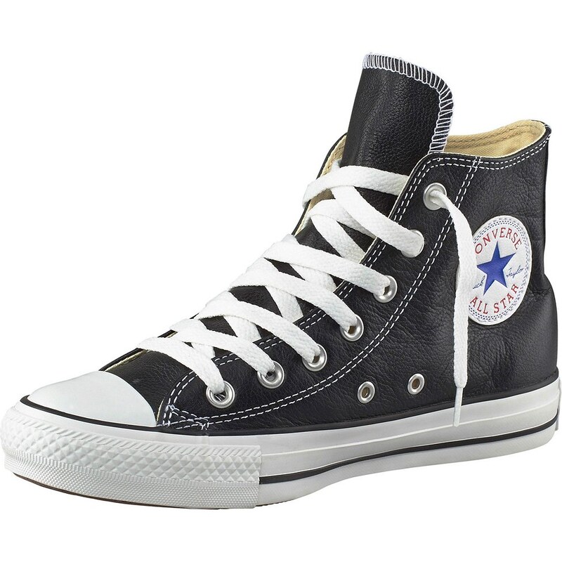 Große Größen: Converse All Star Basic Leather Sneaker, Schwarz, Gr.36-45