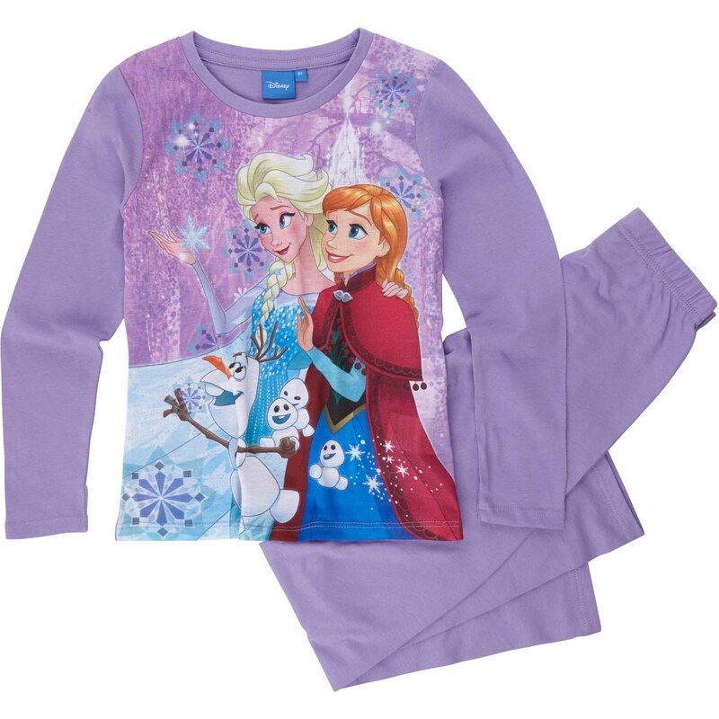 Disney Die Eiskönigin Pyjama lila in Größe 104 für Mädchen aus Vorderseite: 100% Polyester 100% Baumwolle