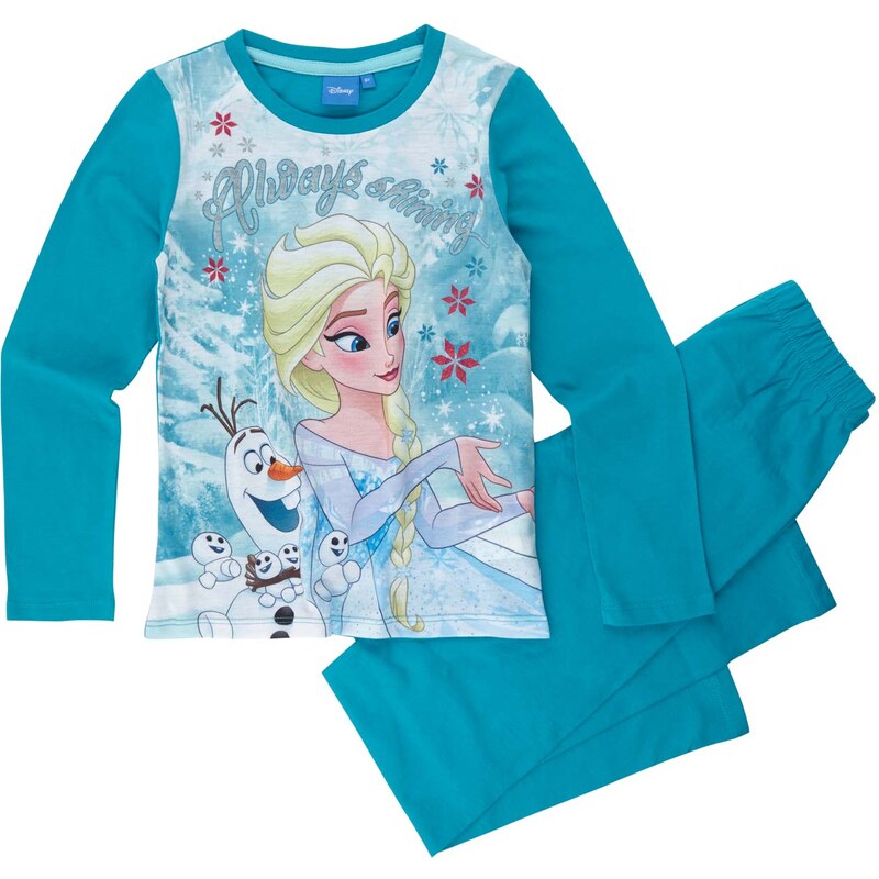 Disney Die Eiskönigin Pyjama blau in Größe 104 für Mädchen aus Vorderseite: 100% Polyester 100% Baumwolle