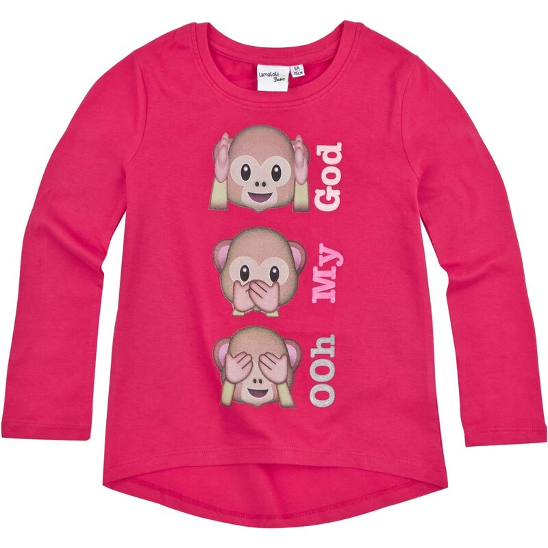 LamaLoLi Langarmshirt pink in Größe 104 für Mädchen aus 100% Baumwolle