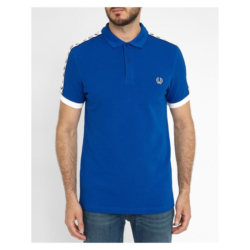 FRED PERRY Poloshirt Taped mit Logo in Blau