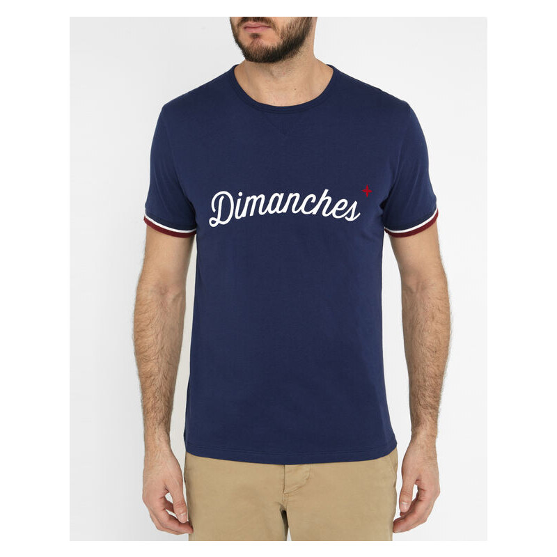 COMMUNE DE PARIS Blaues T-Shirt Dimanches 04