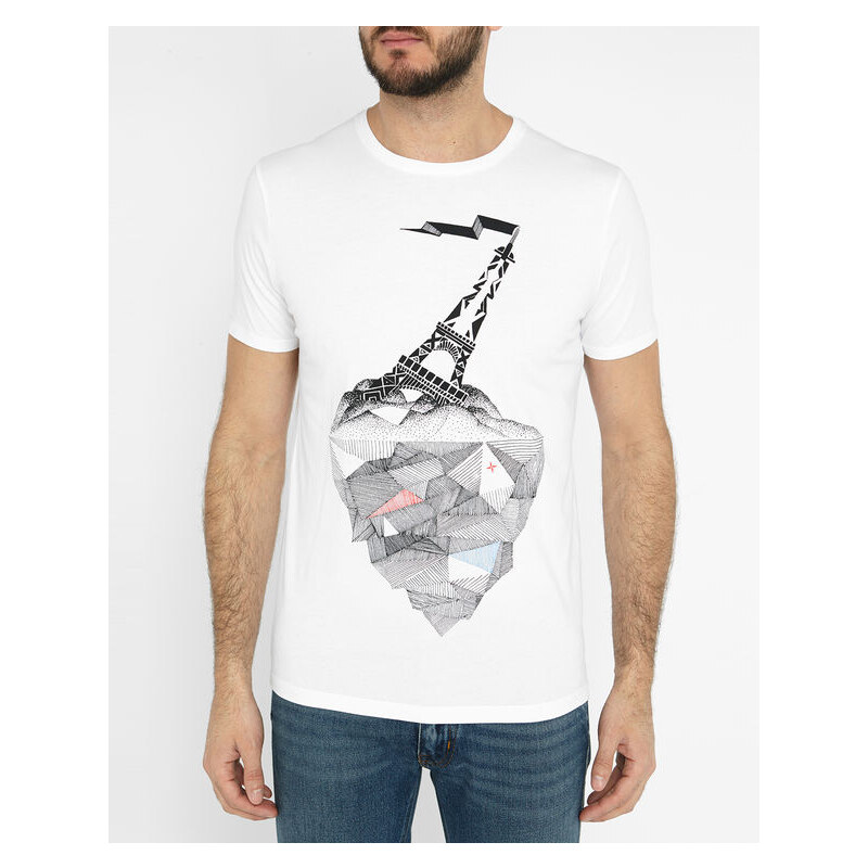 COMMUNE DE PARIS Weißes T-Shirt Terre