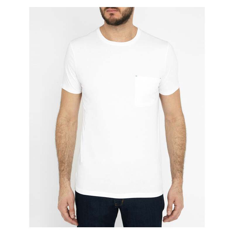COMMUNE DE PARIS Weißes T-Shirt Vive Cdp mit Tasche