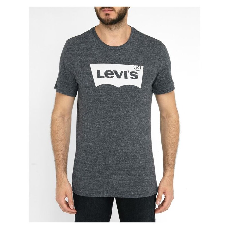 LEVI'S Graumeliertes T-Shirt mit Logo
