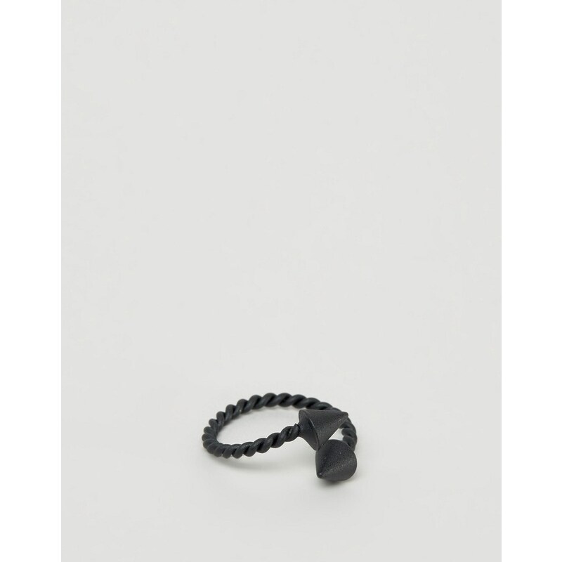 DesignB London DesignB - Ring mit Pfeilmotiv, schwarz - Schwarz