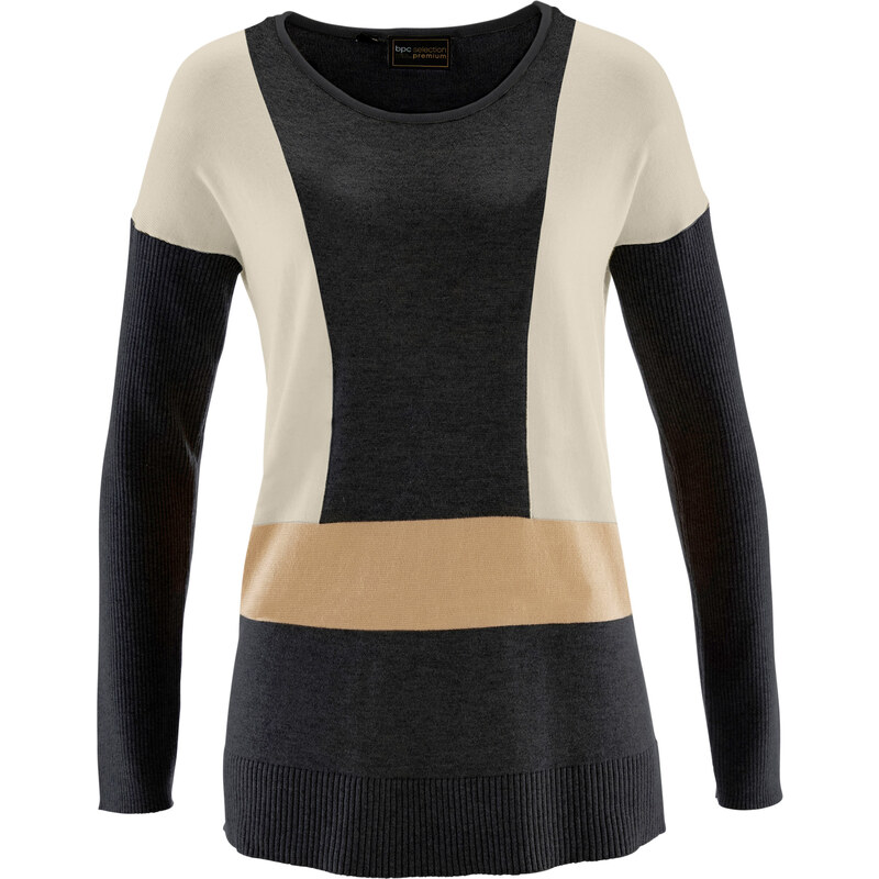 bpc selection premium Pullover mit Cashmere langarm in schwarz für Damen von bonprix