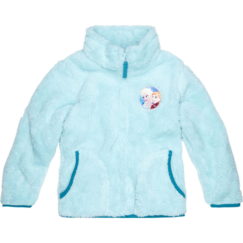Disney Die Eiskönigin Coral Fleece Jacke hellblau in Größe 104 für Mädchen aus 100 % Polyester