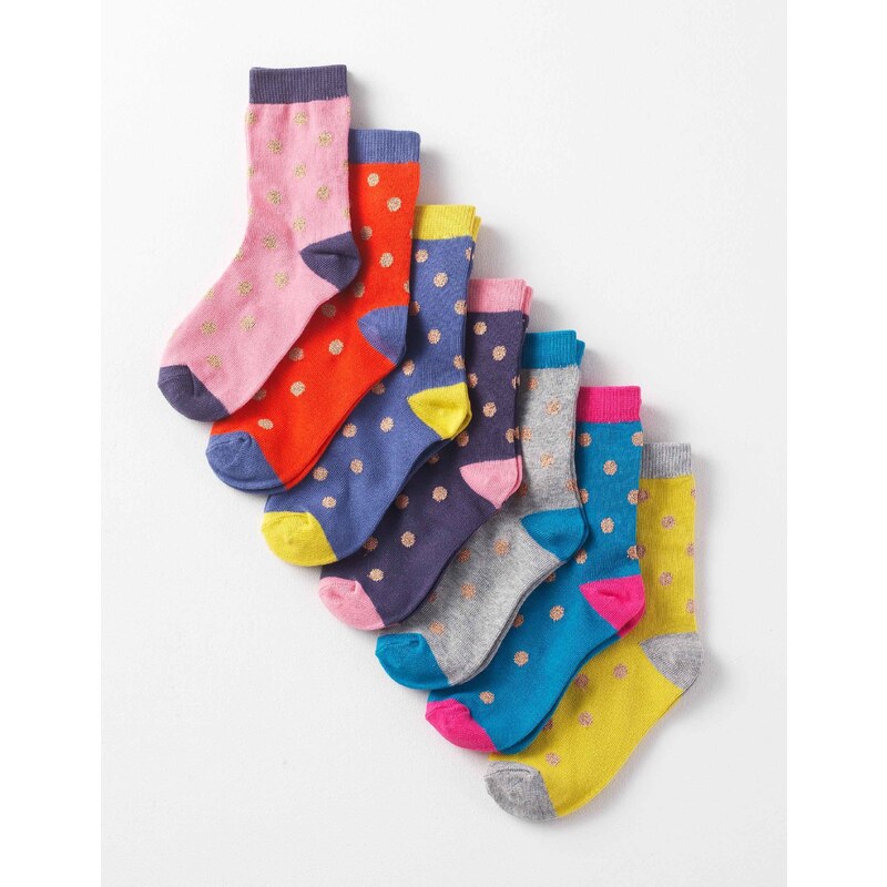 7er-Pack Socken Gepunktet Mädchen Boden